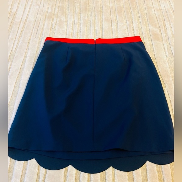 Elegant large navy and red skirt by Pixley with scallop bottom - Picture 5 of 5